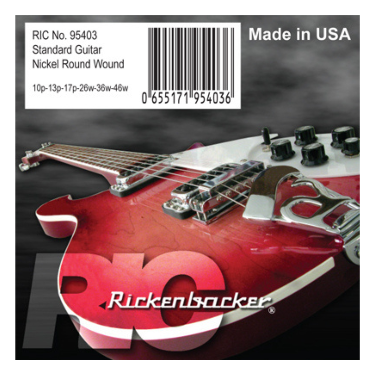 Rickenbacker Compressed Round Wound Medium Guitar Strings, 10-46