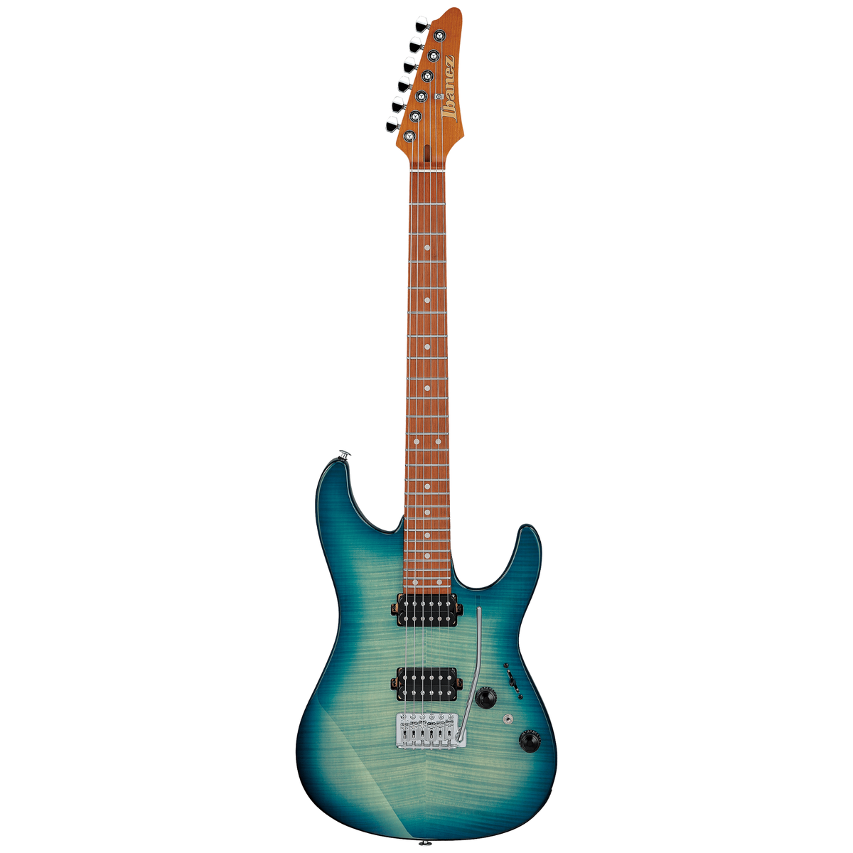 Ibanez AZ24S1FTXB Standard Electric Guitar, Transparent Turquoise Burst