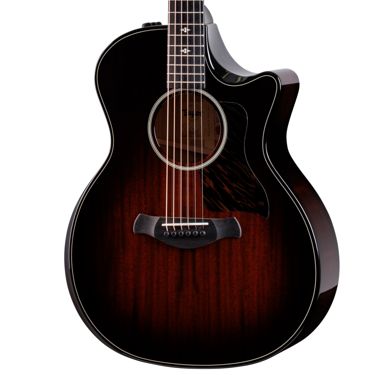 2025 Taylor Builder's Edition 524ce Grand Auditorium Acoustic-Electric Guitar, Mahogany/Urban Ash, Kona Burst