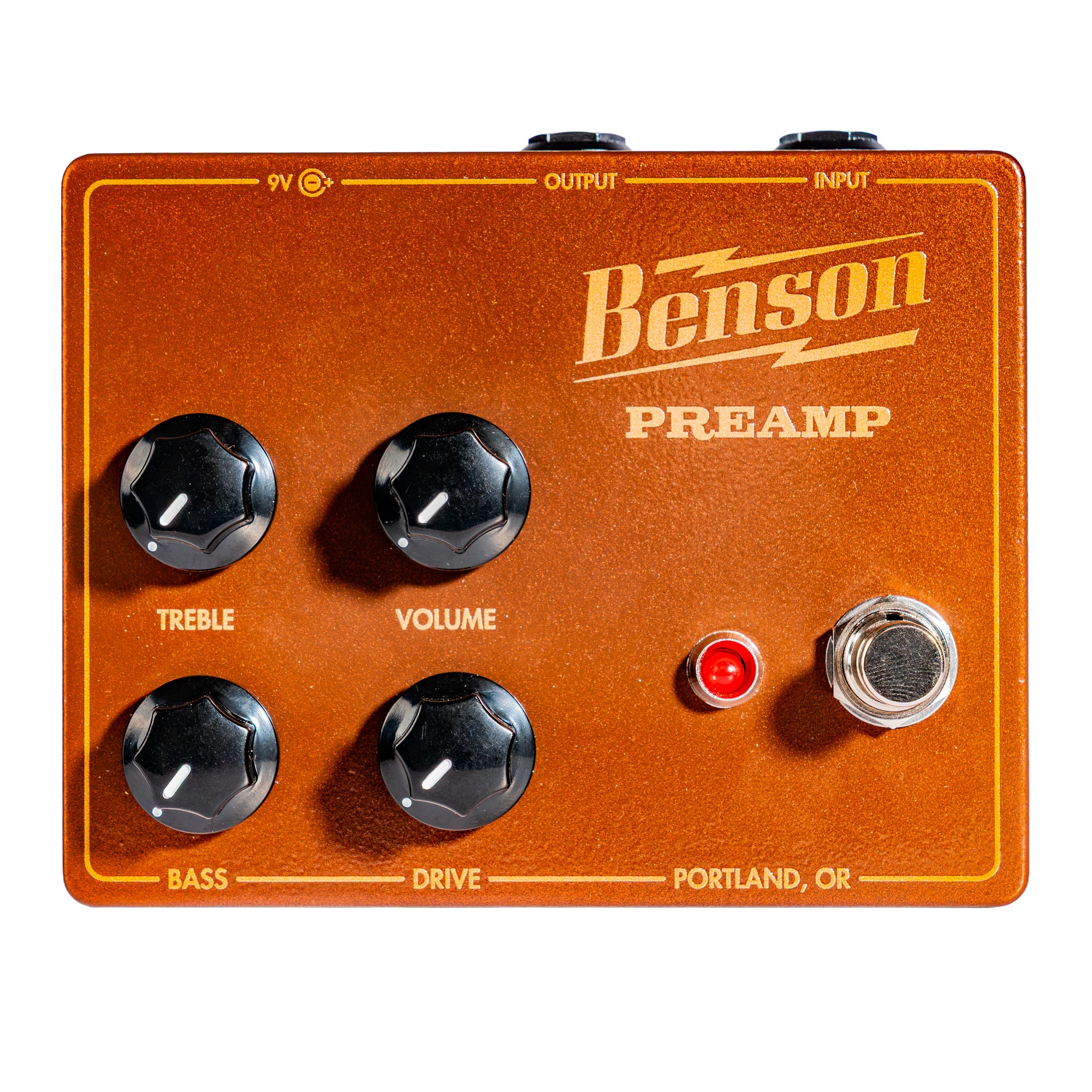 Benson Amps Preamp Effect Pedal, Russo Music Exclusive Brown and Gold