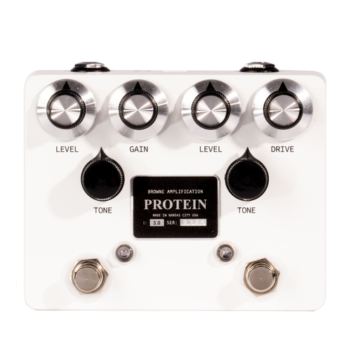Browne Amplification The Protein Dual Overdrive V3 Effect Pedal, White