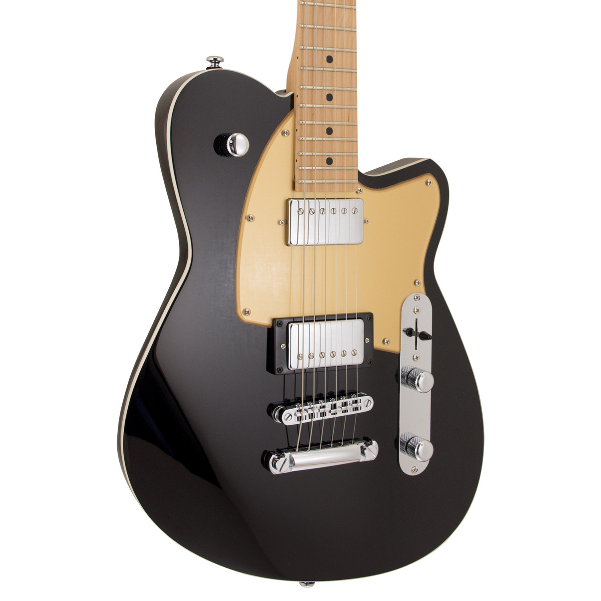 Reverend Charger HB Electric Guitar, Roasted Maple Neck & Fingerboard, Midnight Black