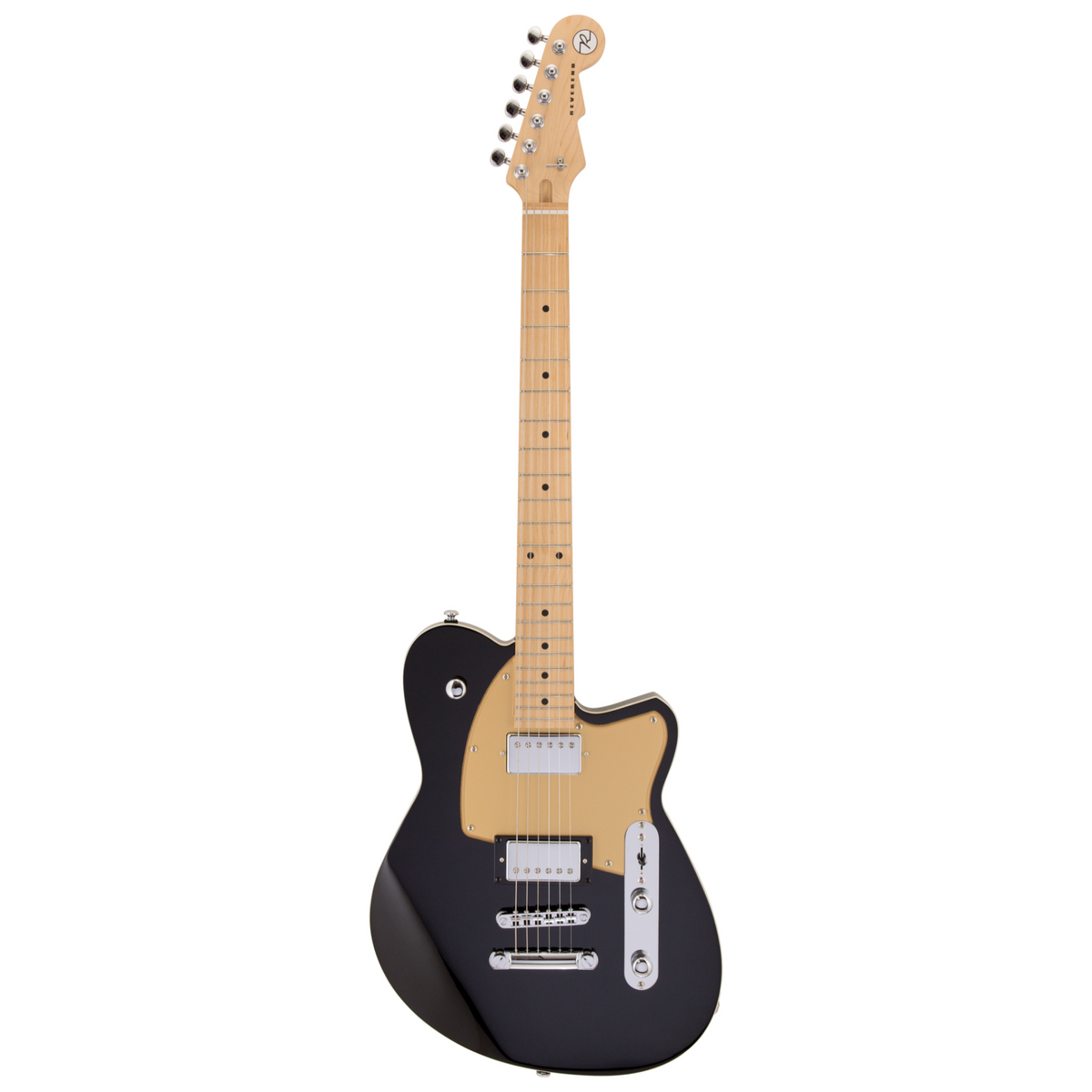 Reverend Charger HB Electric Guitar, Roasted Maple Neck & Fingerboard, Midnight Black