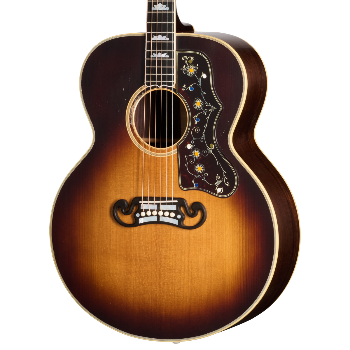 Gibson Custom Shop Pre-War SJ-200 Rosewood Light Aged Acoustic Guitar, Faded Vintage Sunburst