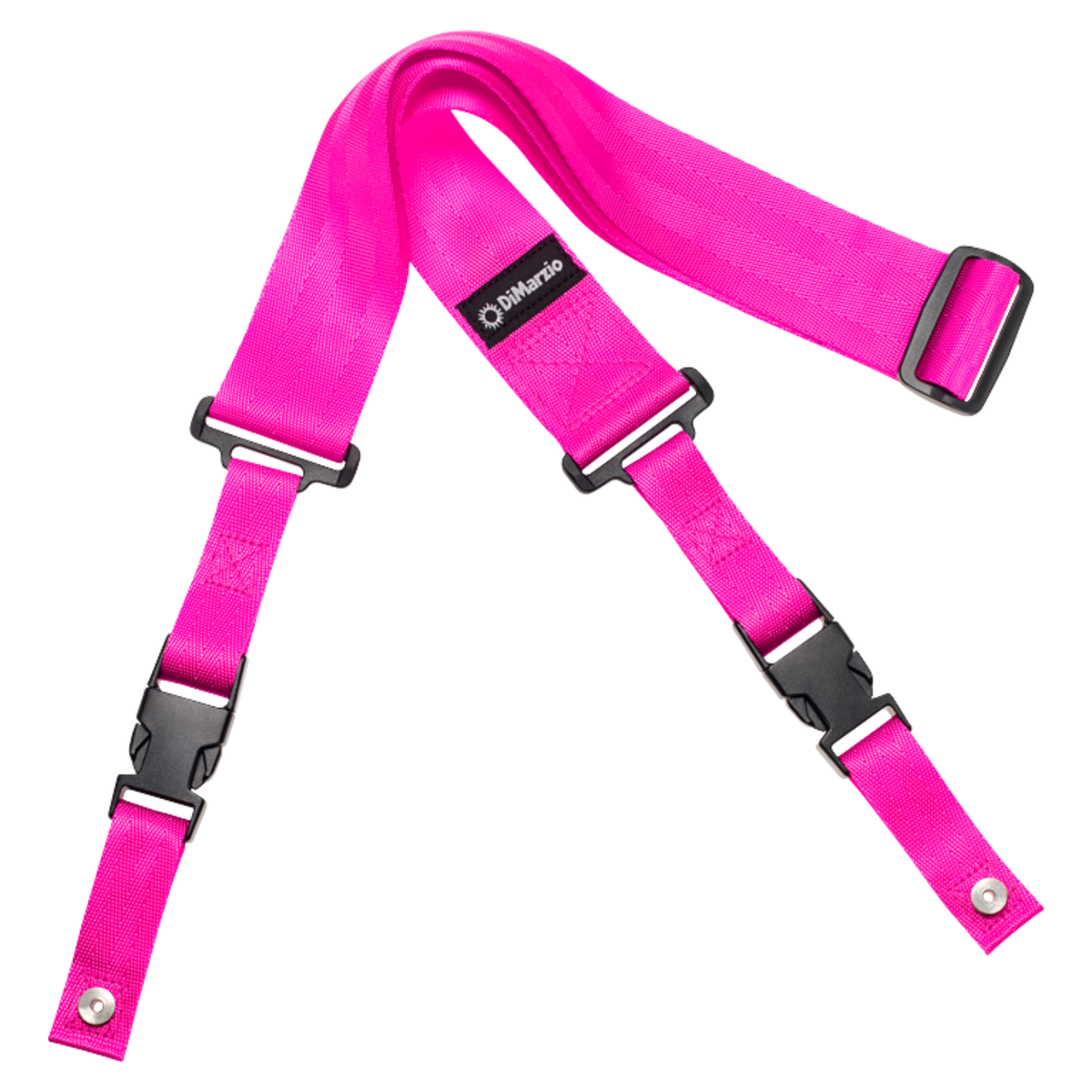 DiMarzio 2" Nylon ClipLock Guitar Strap, Neon Pink