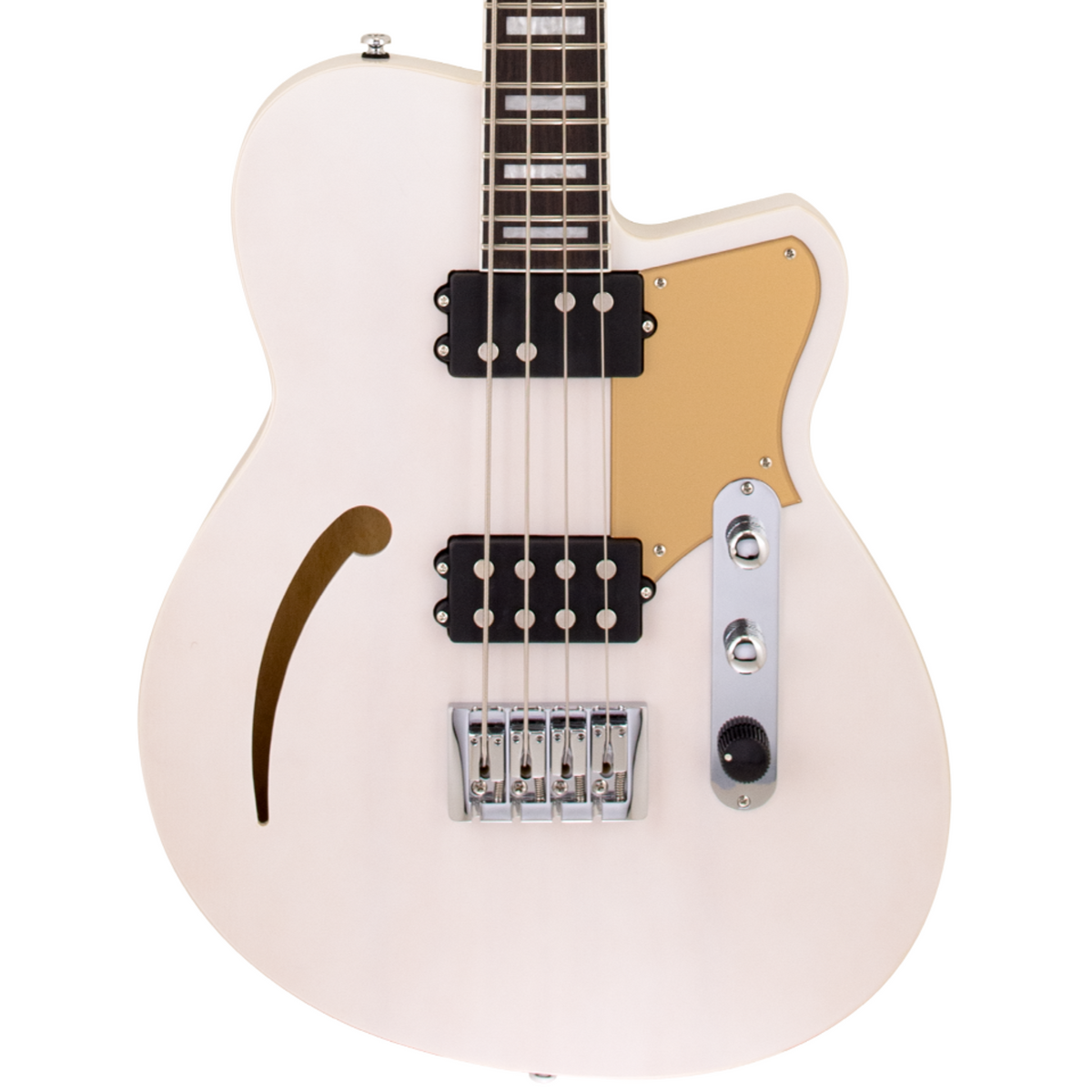 Reverend Dub King Bass Guitar, Rosewood Fingerboard, Trans White
