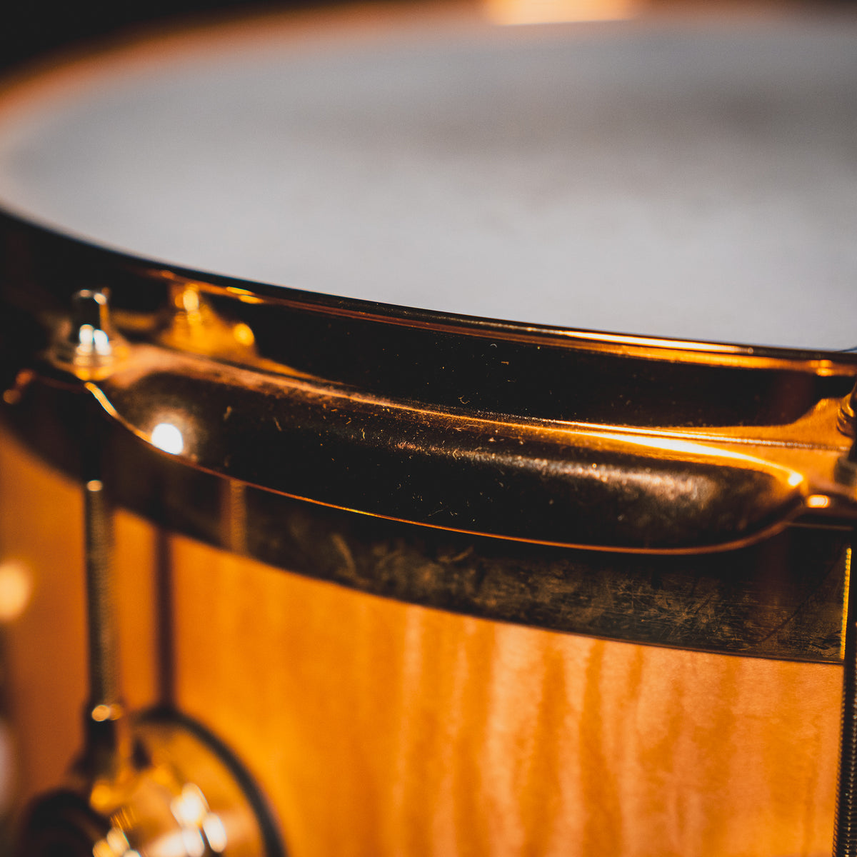 2007 DW Drums Edge Series 7”x14” Snare Drum, Brass/Maple - Used