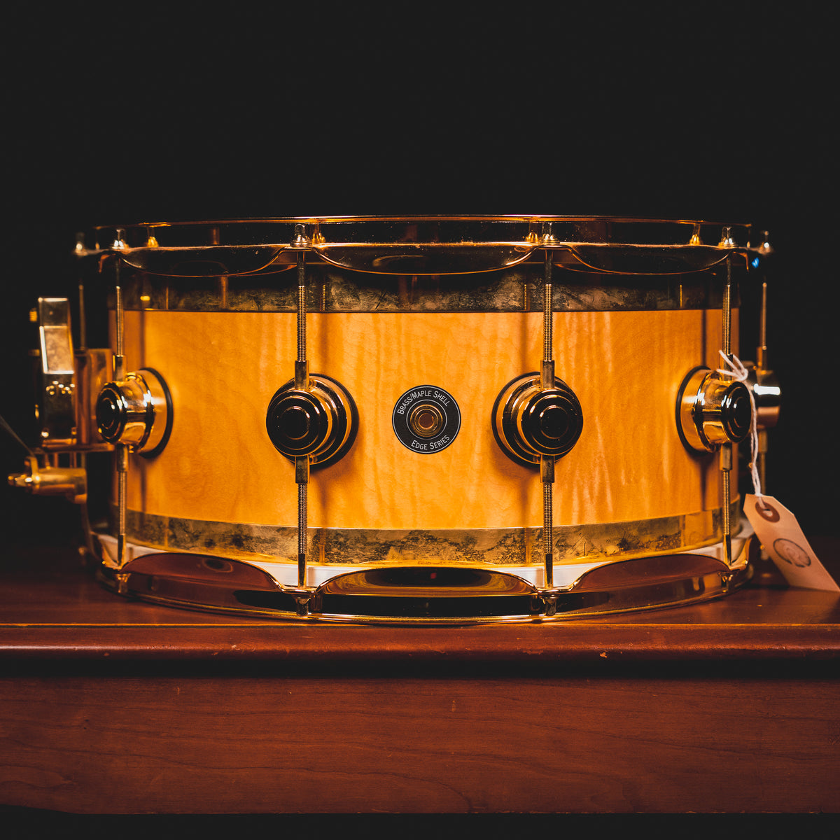 2007 DW Drums Edge Series 7”x14” Snare Drum, Brass/Maple - Used