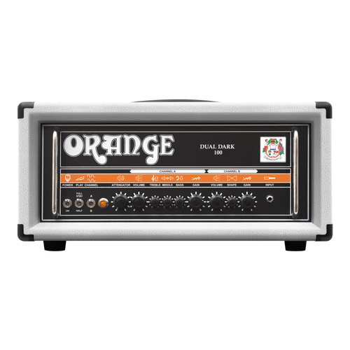 Orange Limited Edition Dual Dark 100 Head Guitar Amplifier, White