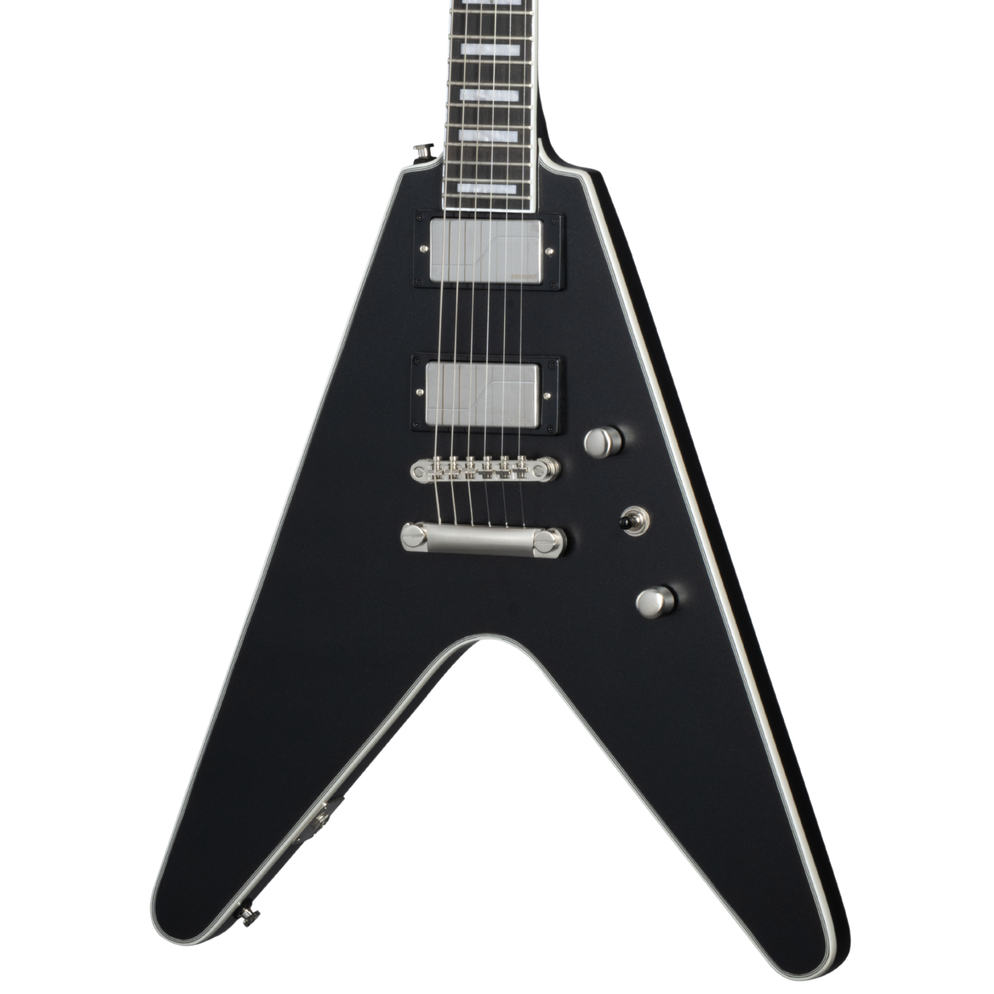 2024 Epiphone Flying V Prophecy Electric Guitar, Aged Jet Black Metall