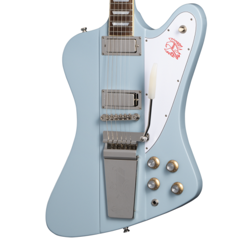 Epiphone '63 Firebird V Electric Guitar, Frost Blue w/Hard Case