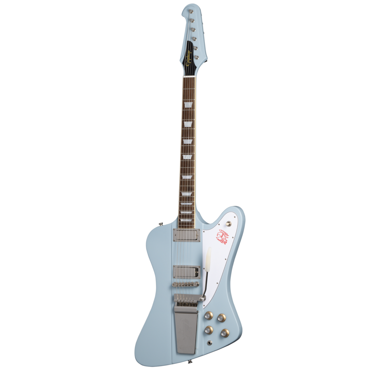 Epiphone '63 Firebird V Electric Guitar, Frost Blue w/Hard Case