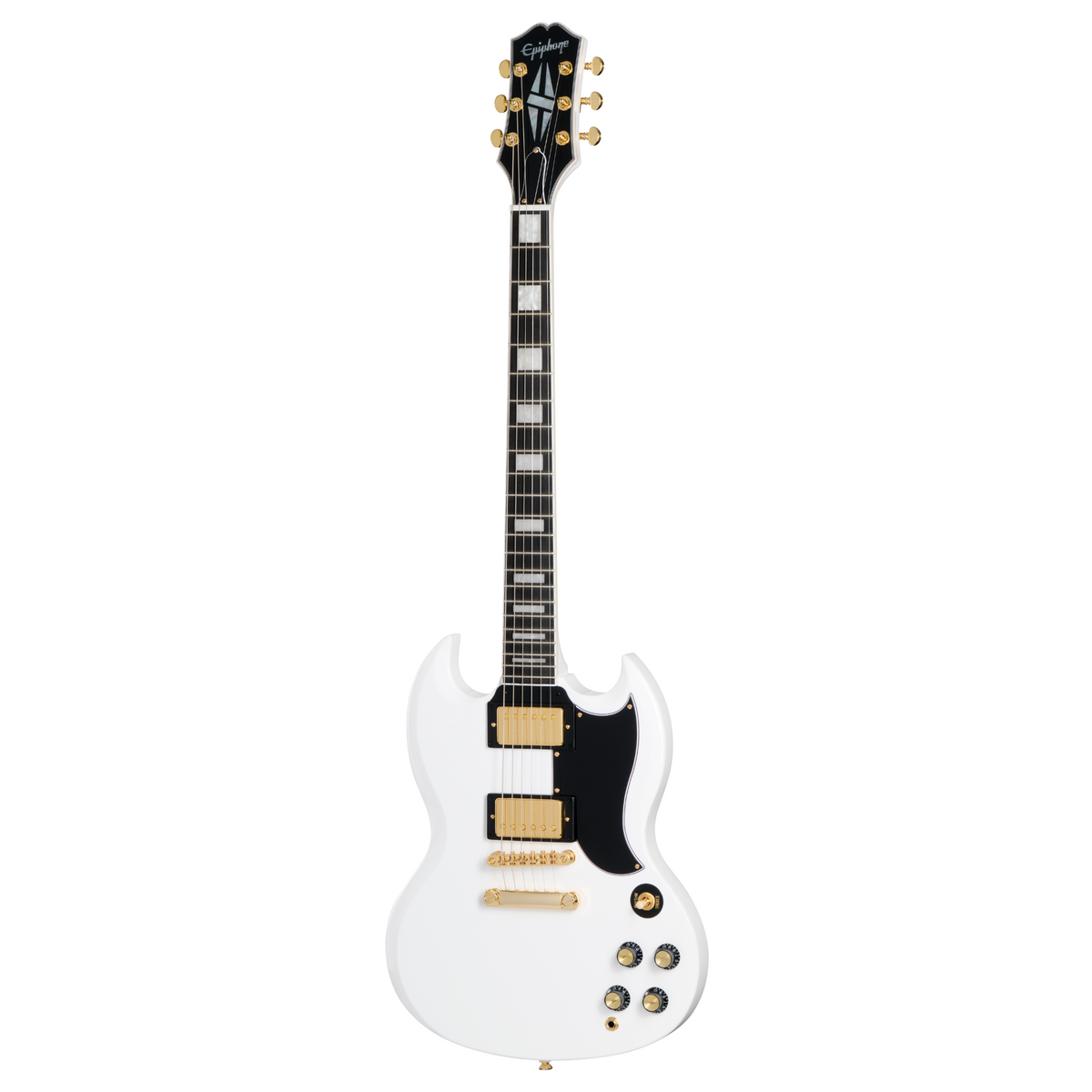 Epiphone SG Custom Electric Guitar, Alpine White w/ Premium Gig Bag