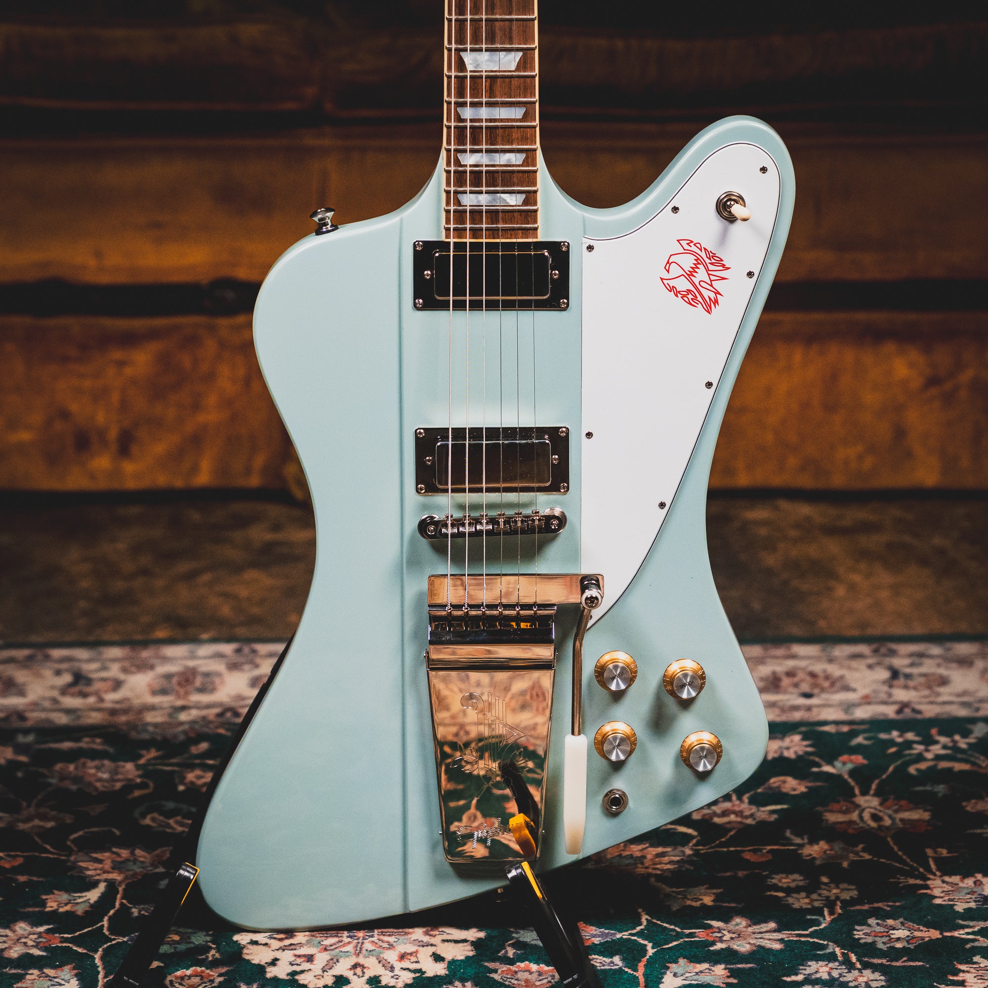 2023 Epiphone '63 Firebird V Reissue Electric Guitar, Frost Blue w/ OH