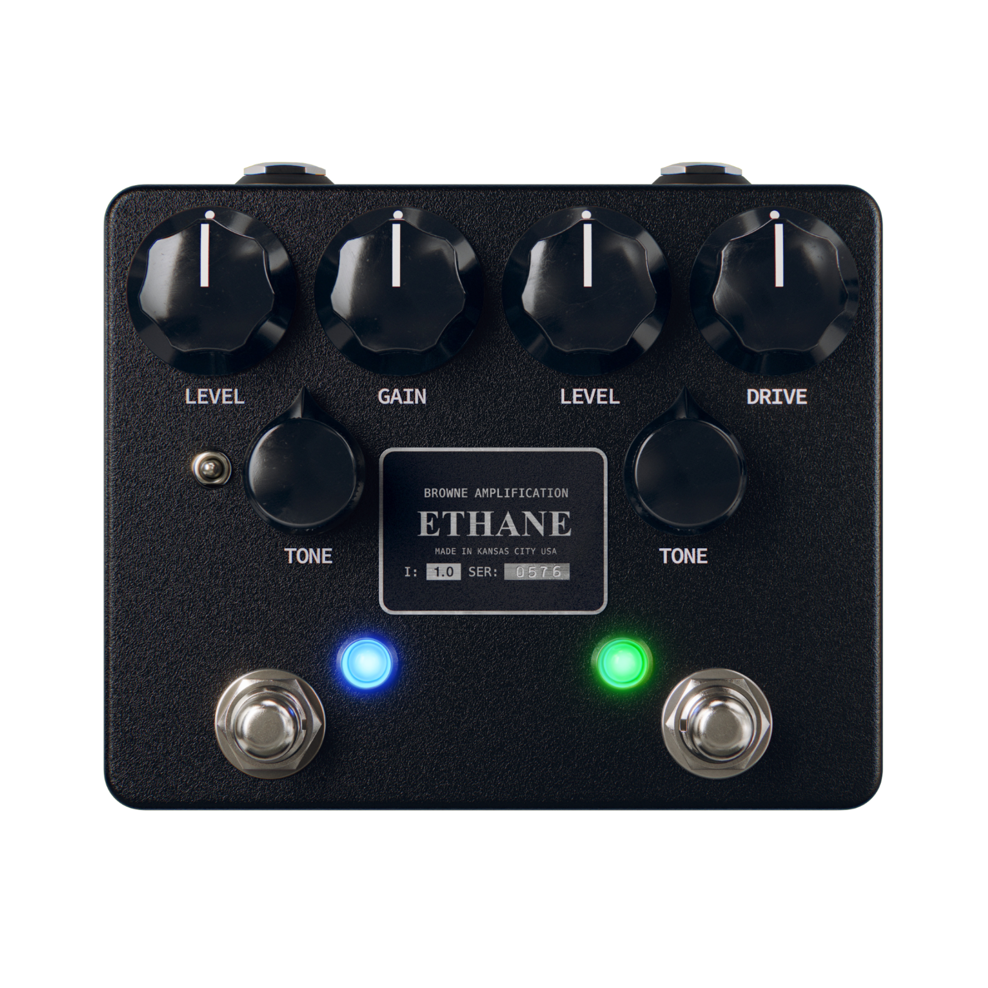 Browne Amplification Ethane Dual Overdrive Effect Pedal, Matte