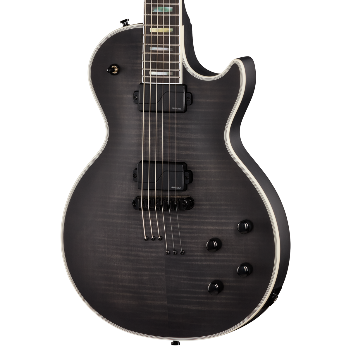 Epiphone Prophecy Les Paul Baritone Electric Guitar, Obsidian Storm Satin