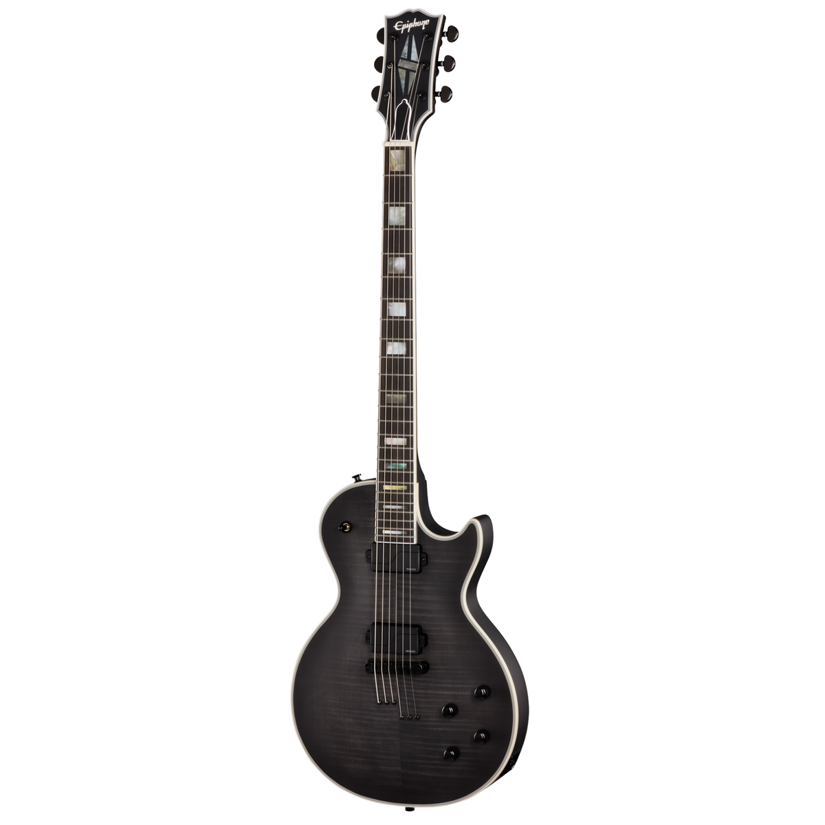 Epiphone Prophecy Les Paul Baritone Electric Guitar, Obsidian Storm Satin