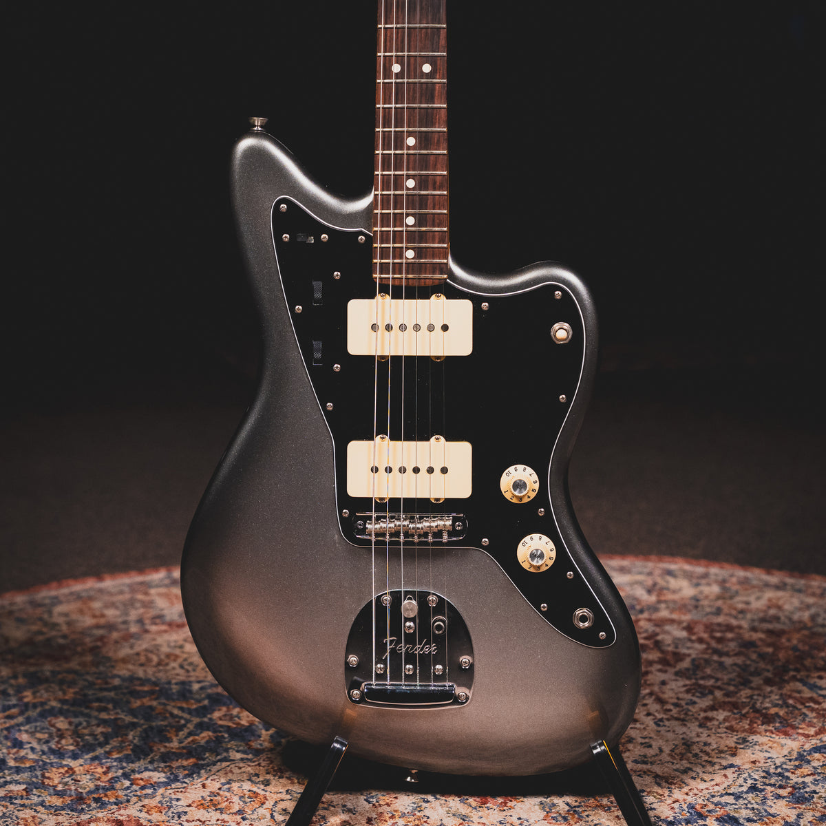 Fender American Professional II Jazzmaster Electric Guitar, Mercury w/ OHSC - Used