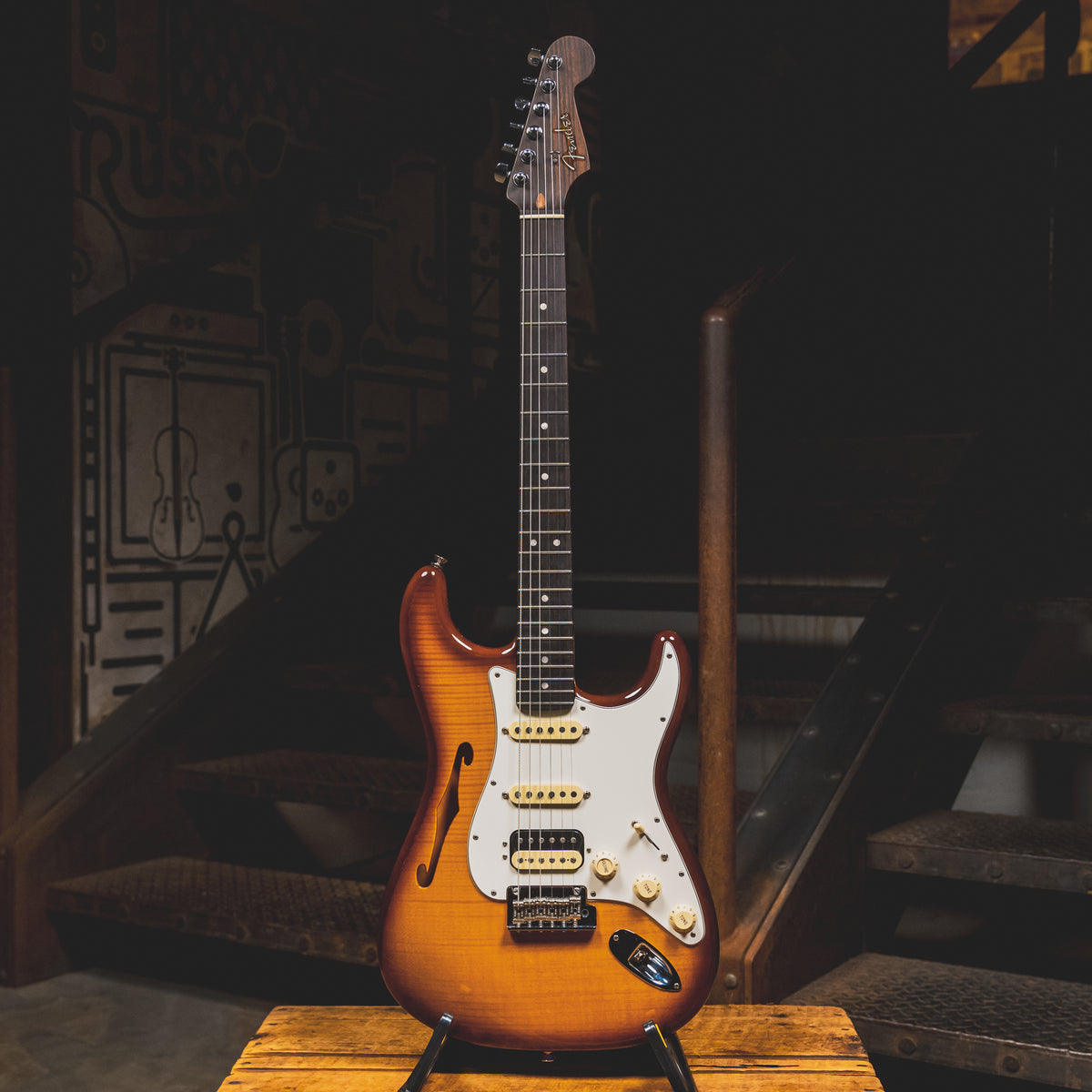 2017 Fender Rarities Stratocaster Electric Guitar, Violin Burst w/OHSC - Used