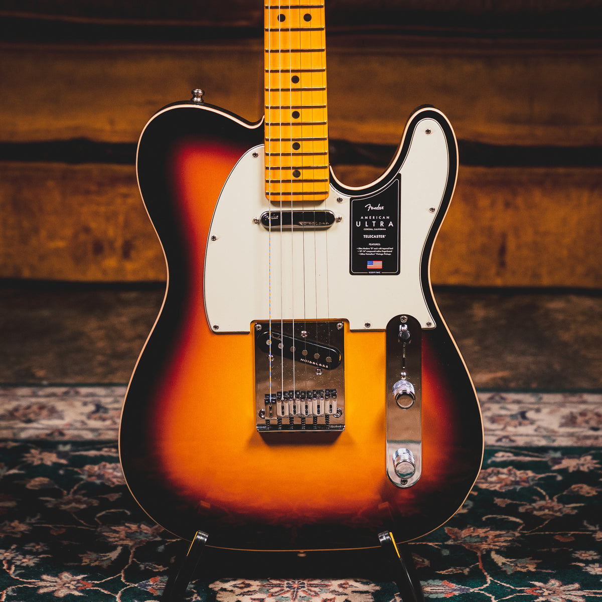 2023 Fender American Ultra Telecaster Electric Guitar, Ultraburst w/ OHSC - Used