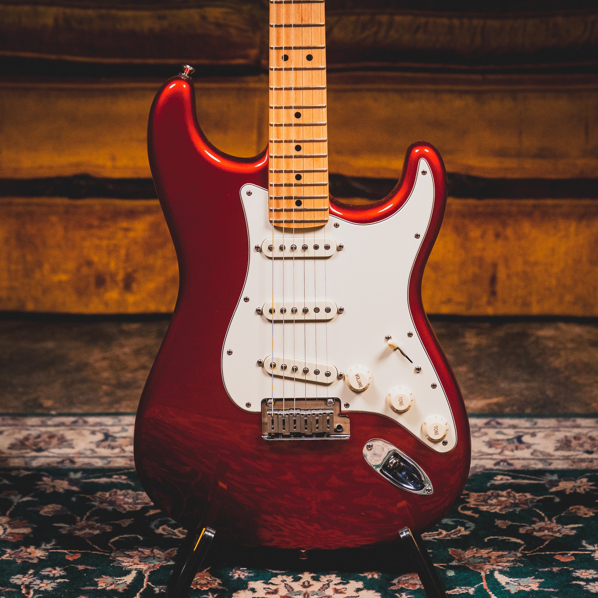 2001 Fender American Standard Stratocaster Electric Guitar, Candy