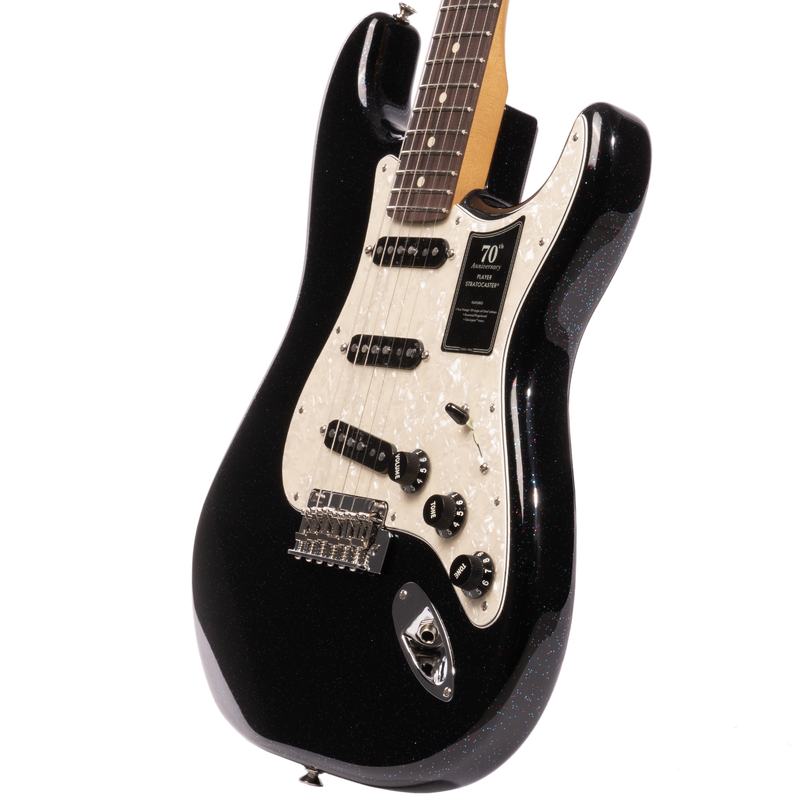 Fender 70th Anniversary Player Stratocaster Electric Guitar, Rosewood Fingerboard, Nebula Noir