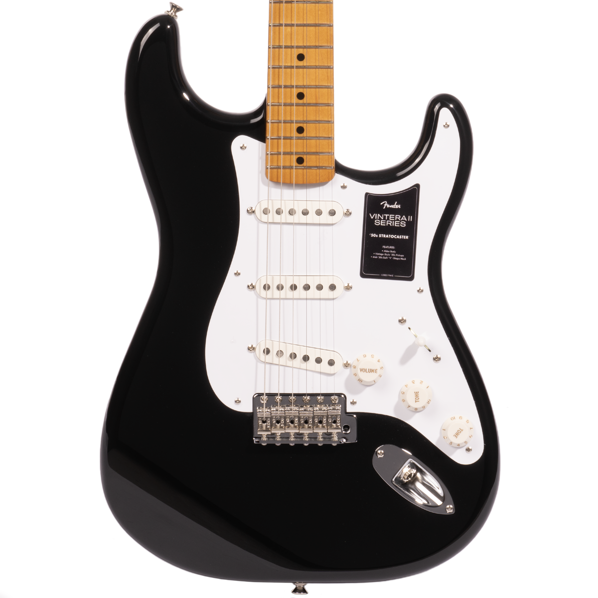 2023 Fender Vintera II ‘50s Stratocaster Electric Guitar, Maple Fingerboard, Black