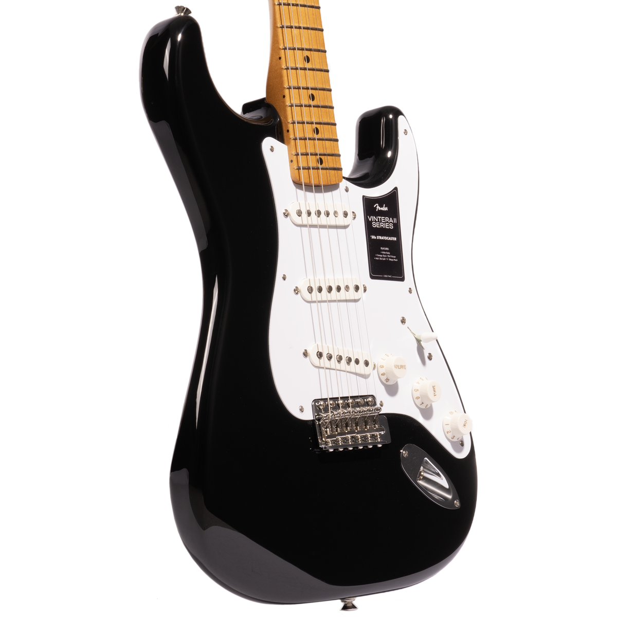 2023 Fender Vintera II ‘50s Stratocaster Electric Guitar, Maple Fingerboard, Black