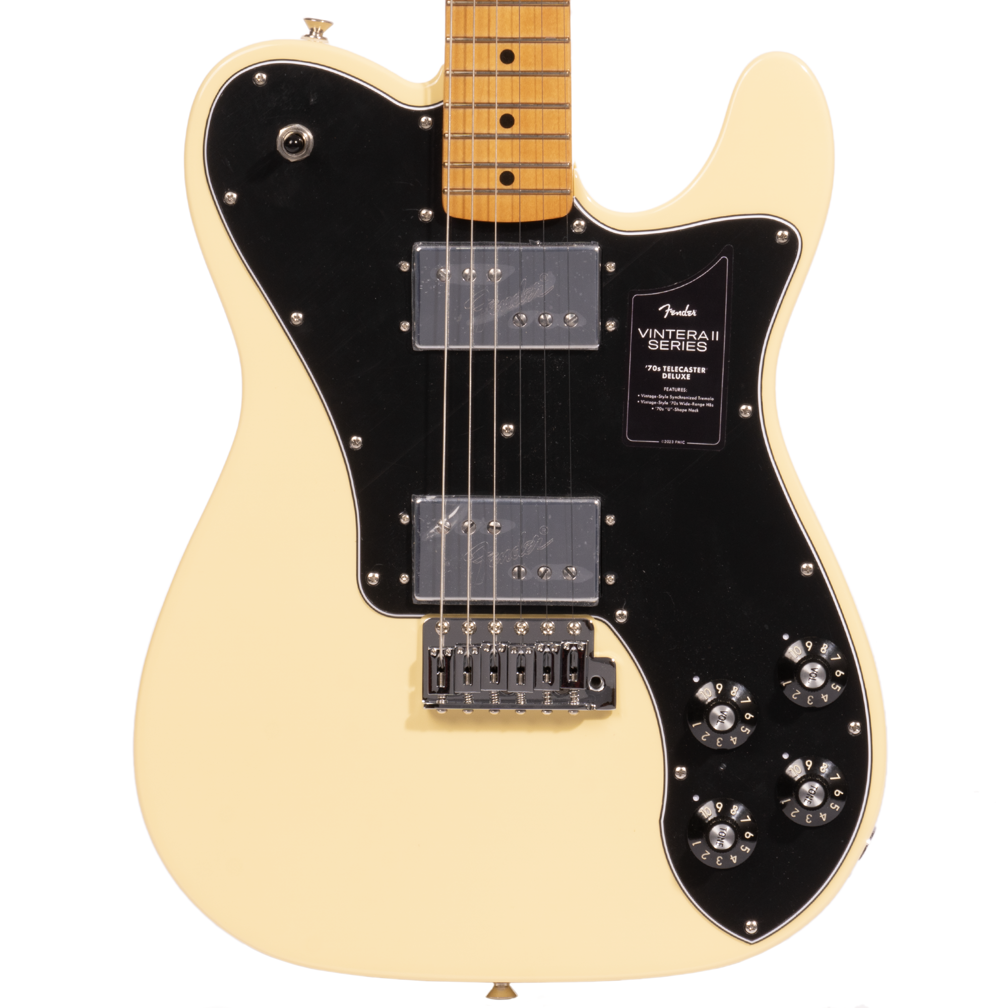 Fender Vintera II ‘70s Telecaster Deluxe Electric Guitar, Maple  Fingerboard, Vintage White