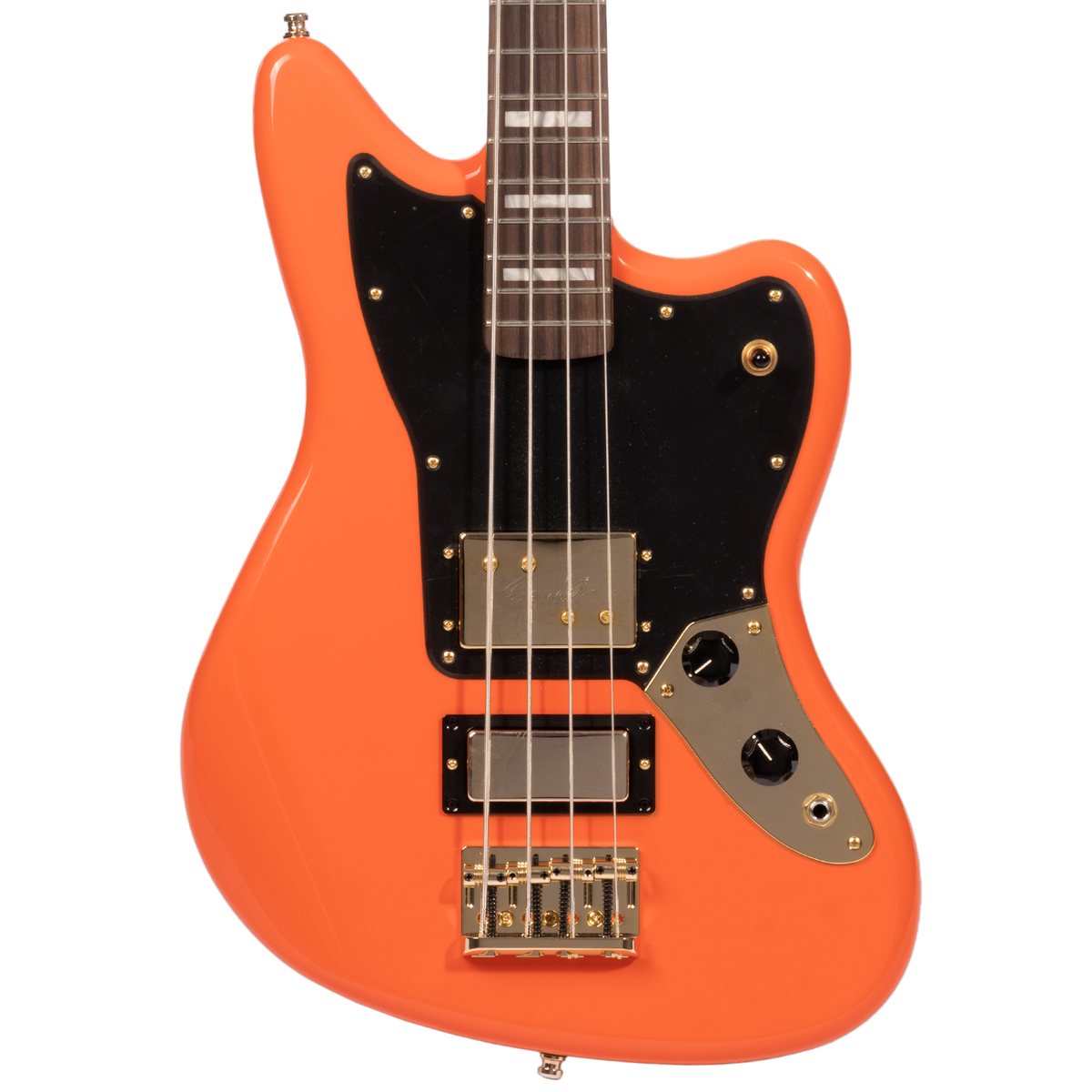 Fender Limited Edition Mike Kerr Jaguar Bass Guitar, Tiger's Blood Orange