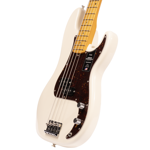 Fender American Professional II Precision Bass Guitar, Maple Fingerboard, Olympic White