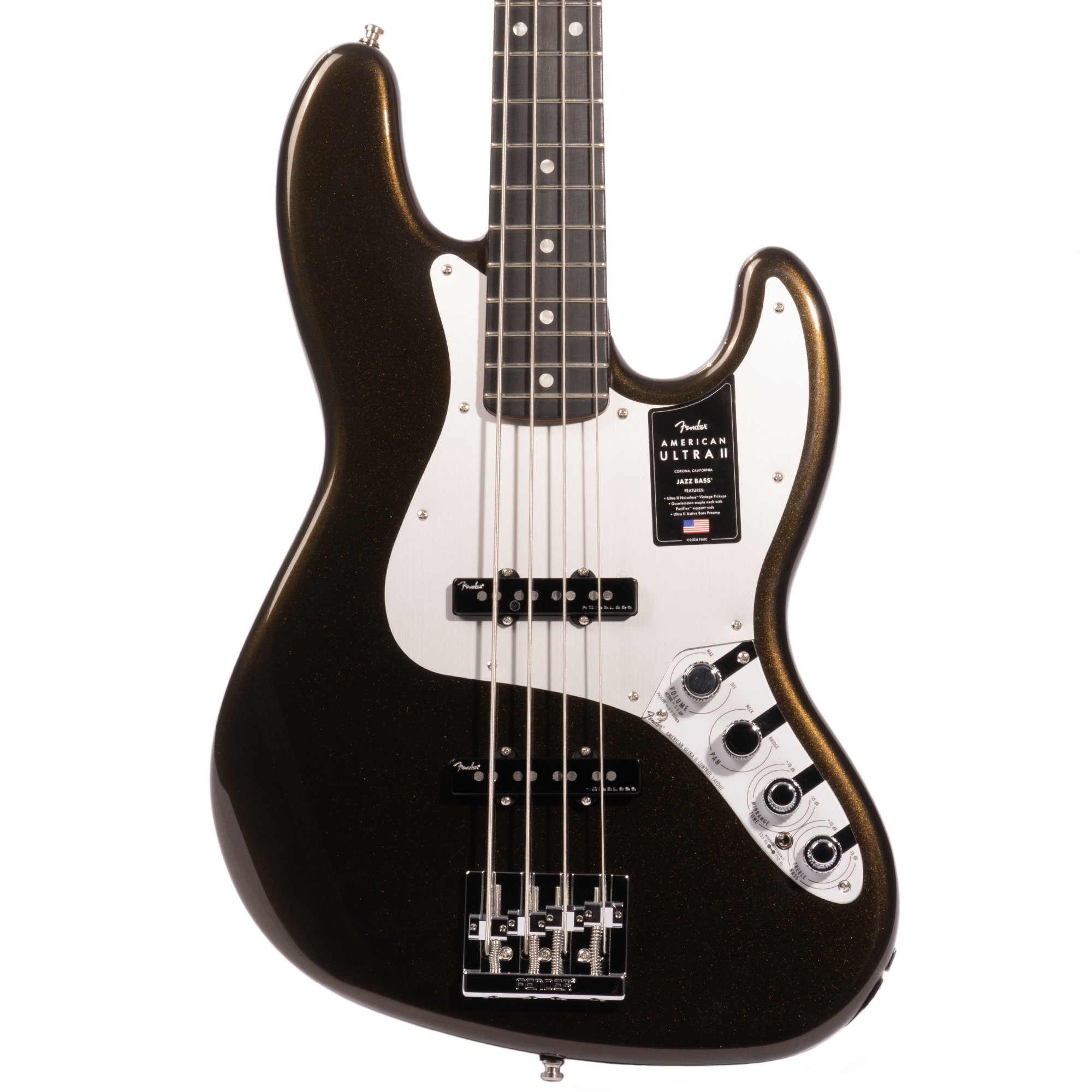 Fender American Ultra II Jazz Bass Guitar, Ebony Fingerboard, Texas Te Fender American Ultra II Jazz Bass Guitar, Ebony Fingerboard, Texas Te
