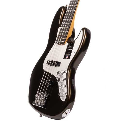 Fender American Ultra II Jazz Bass Guitar, Ebony Fingerboard, Texas Tea