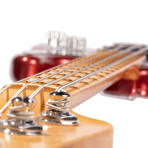 Fender American Ultra II Jazz Bass Guitar, Maple Fingerboard, Sinister Red