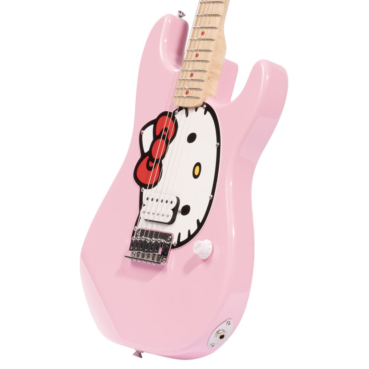 Squier Limited Edition Hello Kitty Stratocaster Electric Guitar, Maple Fingerboard, Pink