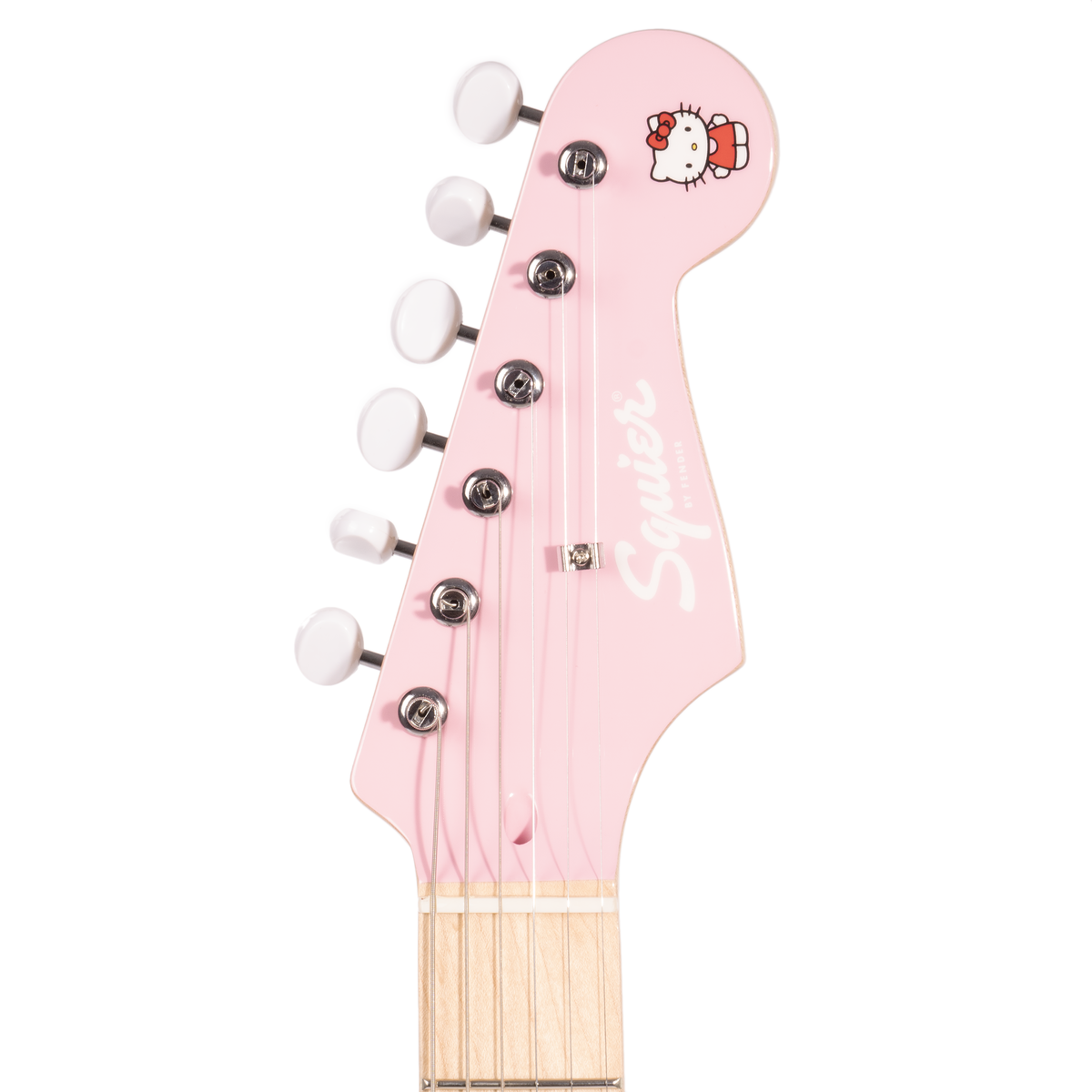 Squier Limited Edition Hello Kitty Stratocaster Electric Guitar, Maple Fingerboard, Pink