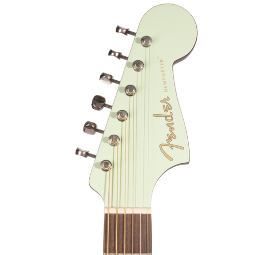 Fender Newporter Player Acoustic-Electric Guitar, Walnut Fingerboard, Surf Green