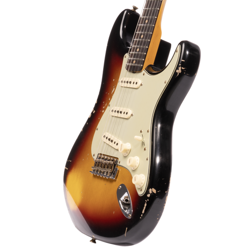 Fender Custom Shop '64 L-Series Stratocaster Heavy Relic, Aged Bleached 3-tone Sunburst