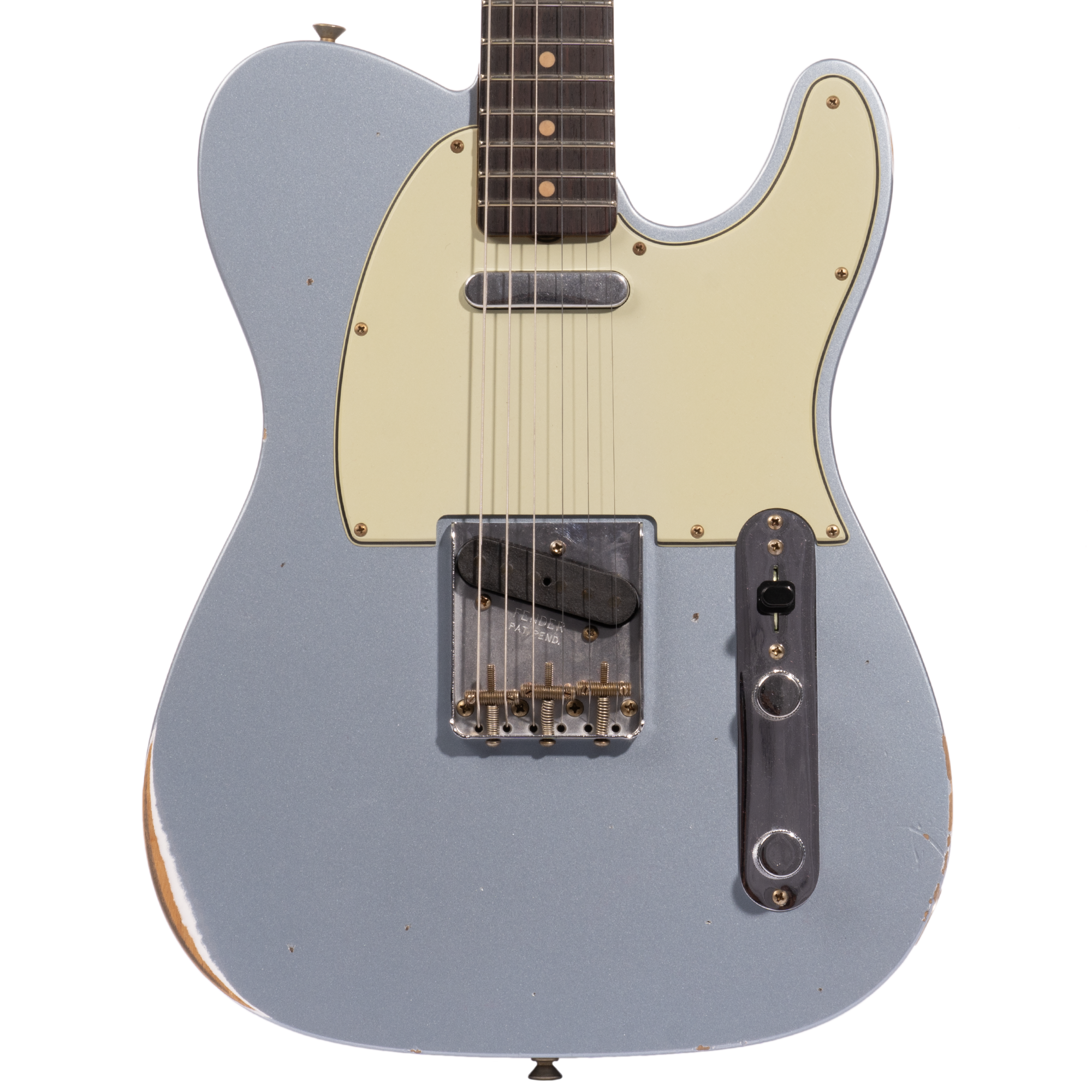 Fender Custom Shop '63 Telecaster Relic Electric Guitar, Aged Blue Ice