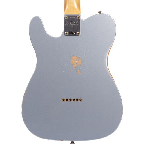 Fender Custom Shop '63 Telecaster Relic Electric Guitar, Aged Blue Ice Metallic