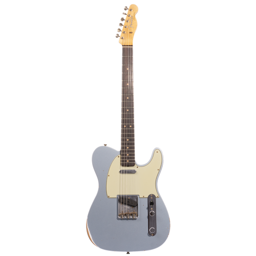 Fender Custom Shop '63 Telecaster Relic Electric Guitar, Aged Blue Ice Metallic