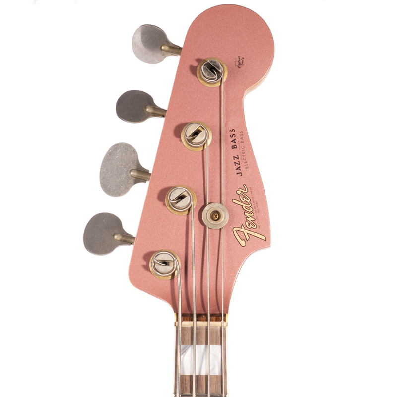Fender Custom Shop '66 Jazz Bass Journeyman, Aged Burgundy Mist w/ Matching Painted Headcap