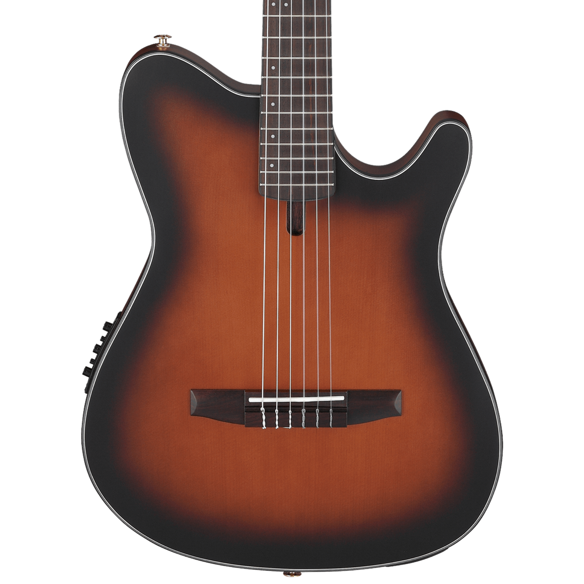 Ibanez FRH10NBSF Nylon Acoustic-Electric Guitar, Brown Sunburst Flat