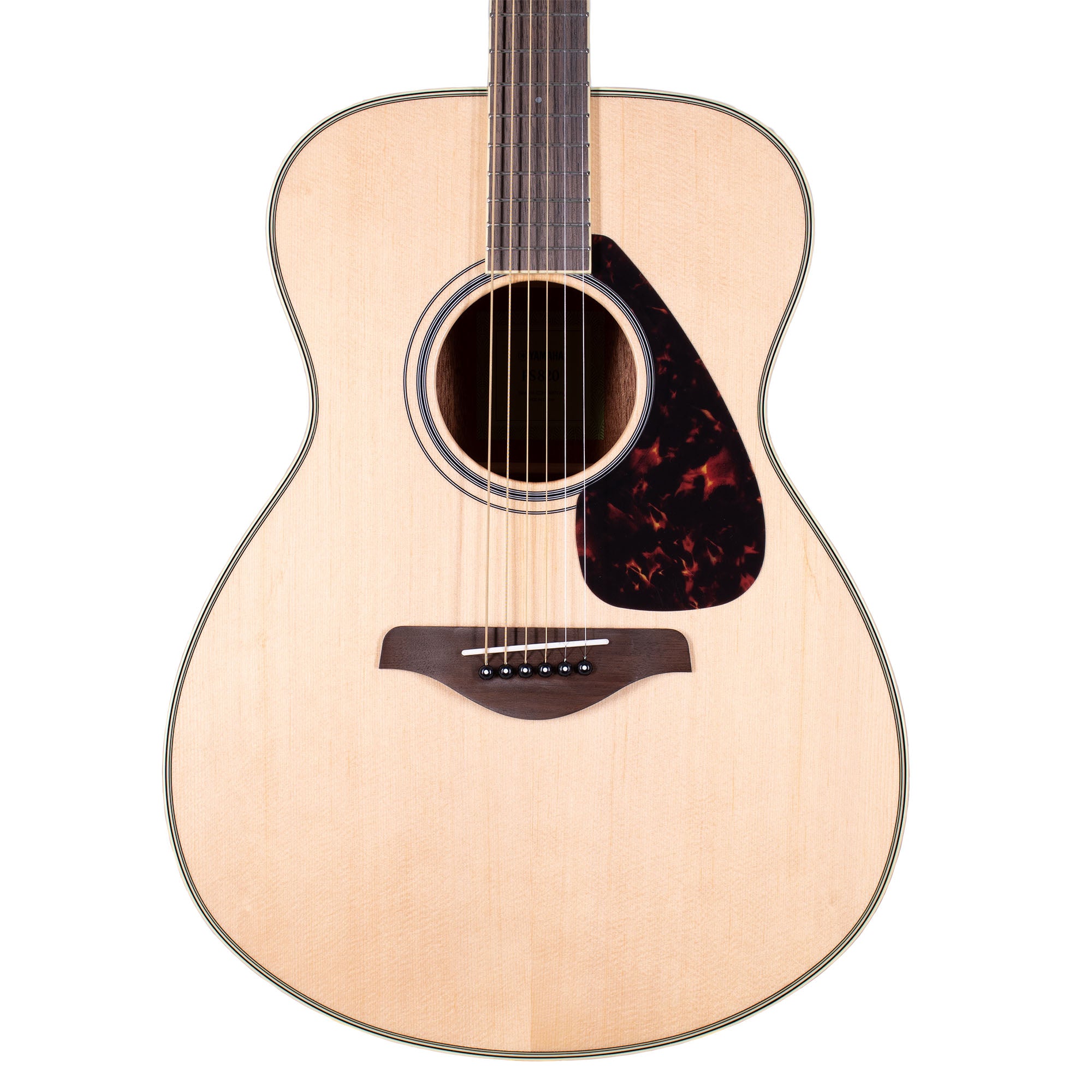 Yamaha FS820 Small Body Folk Acoustic Guitar with Solid Sitka Spruce T