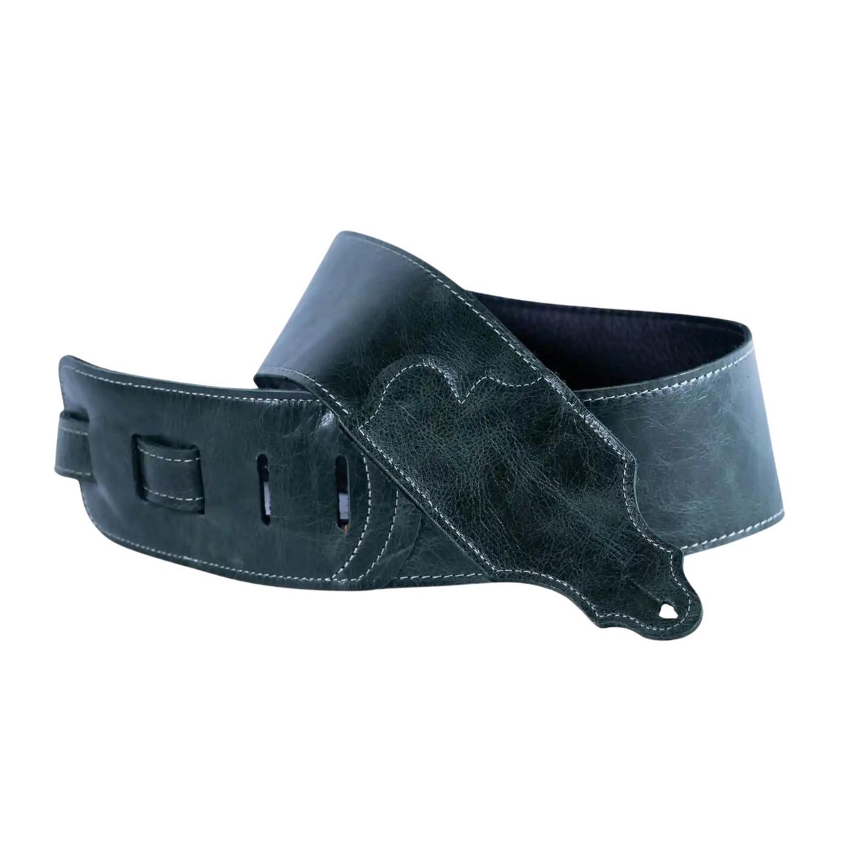 Franklin Strap 3" Emerald Jackson Hole Leather/Contrast Stitch Strap