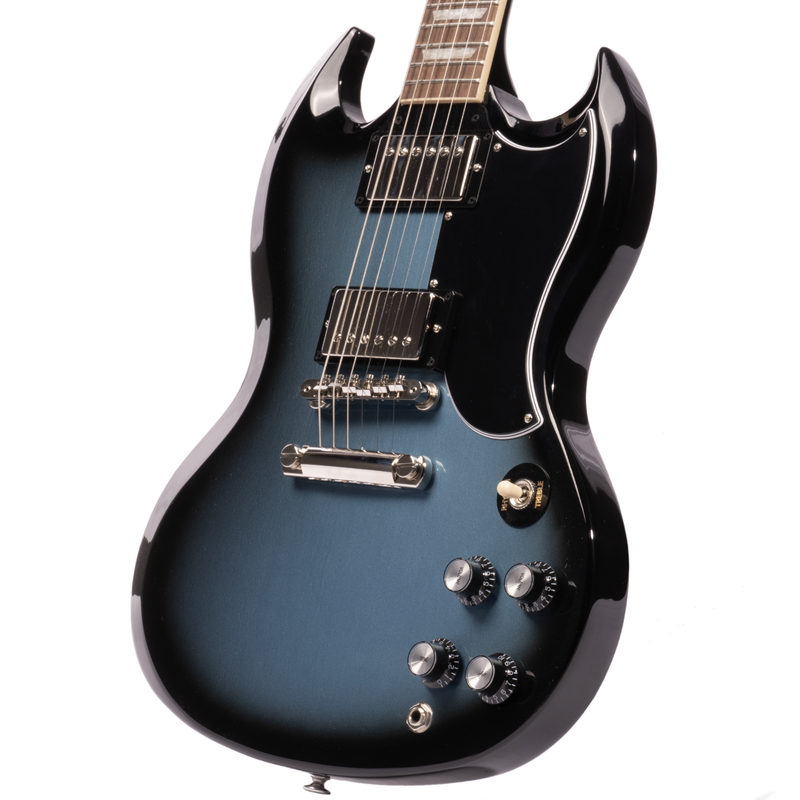 Gibson SG Standard '61 Custom Color Electric Guitar, Pelham Blue Burst