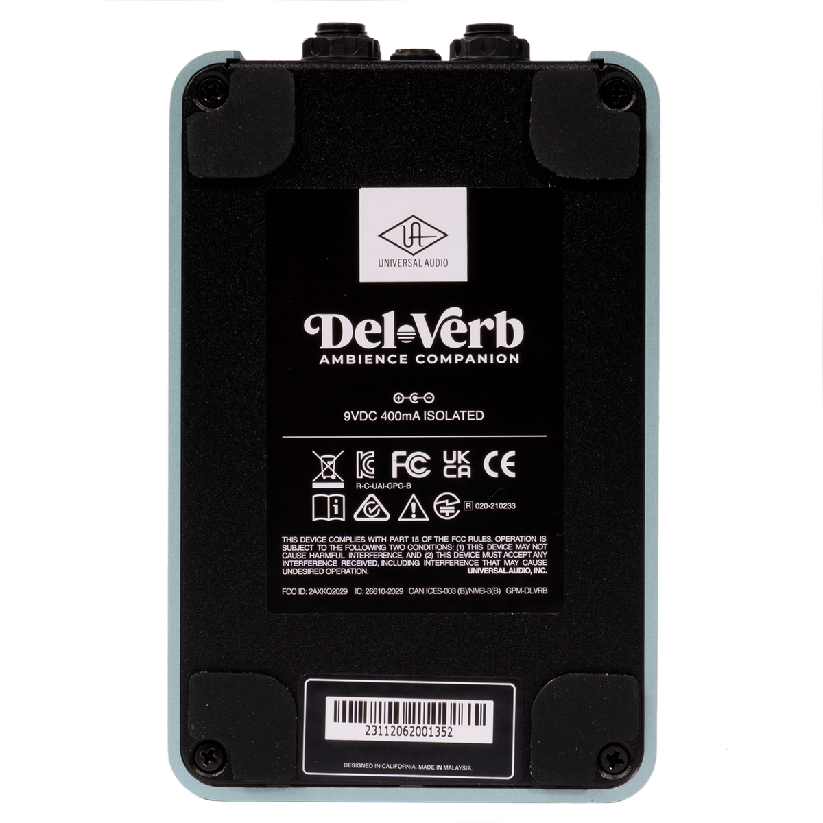 Universal Audio Del-Verb Ambience Companion Stereo Effect Pedal