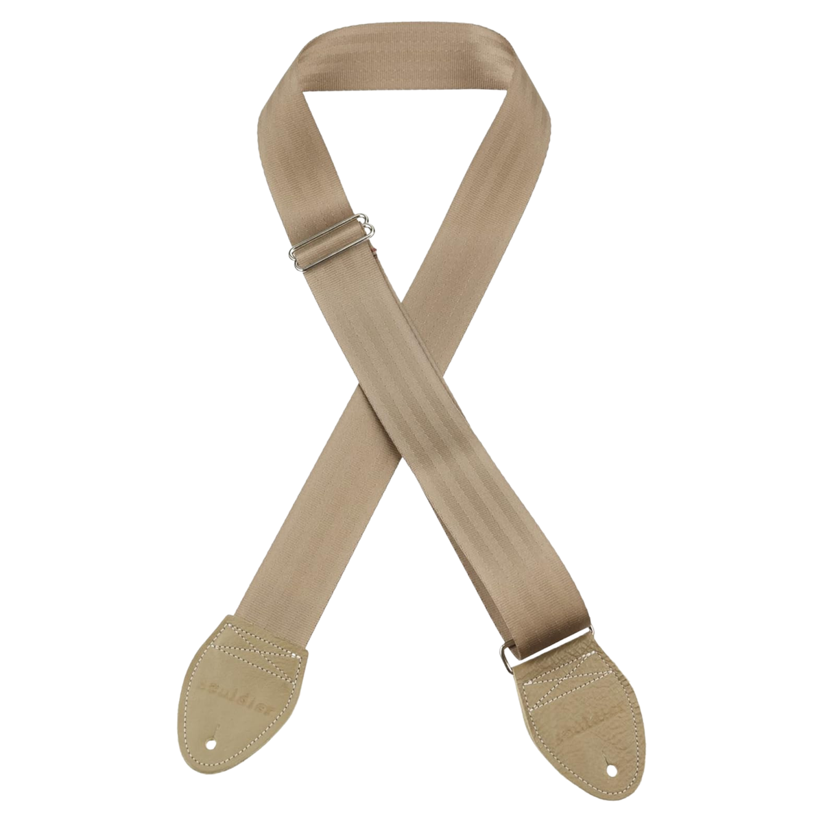 Souldier 2" Plain Seatbelt Guitar Strap, Taupe