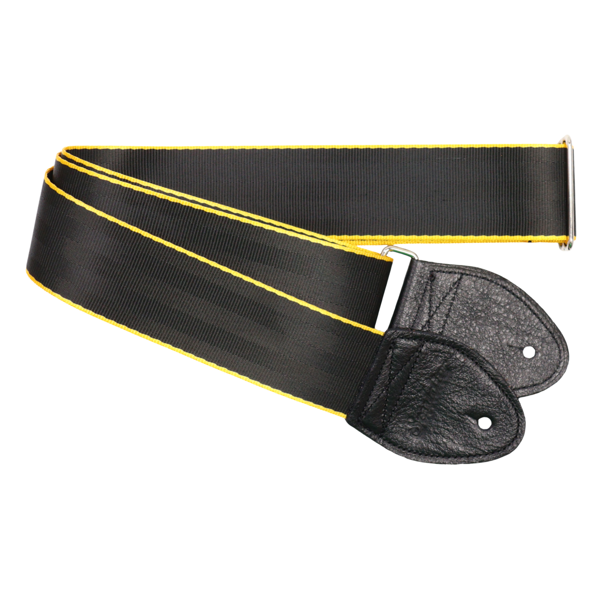 Souldier Yellow on Black Edge Stripe Guitar Strap