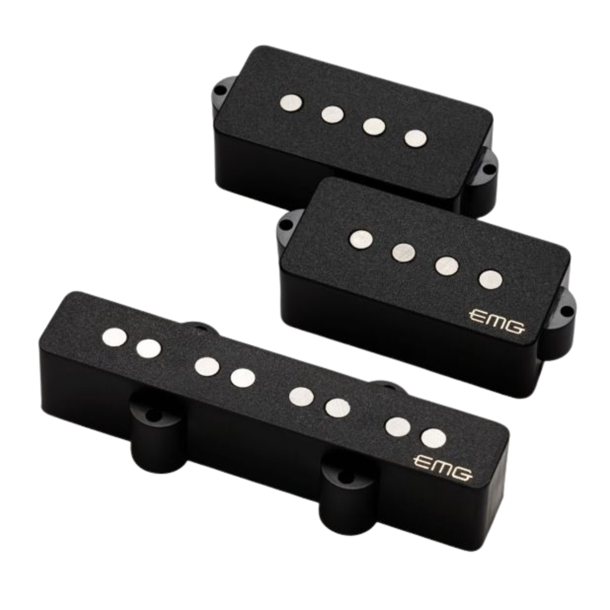 EMG Geezer Butler Signature Passive Alnico V PJ Bass Pickup Set, Black